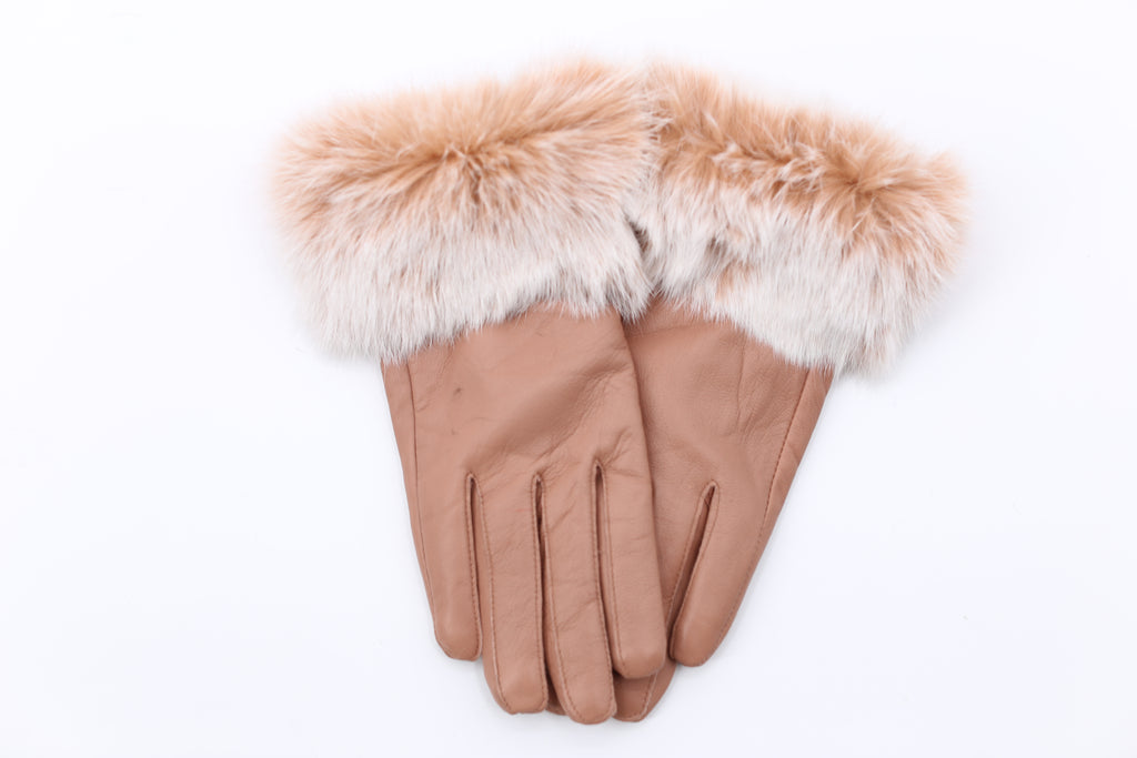 Fur Leather Gloves