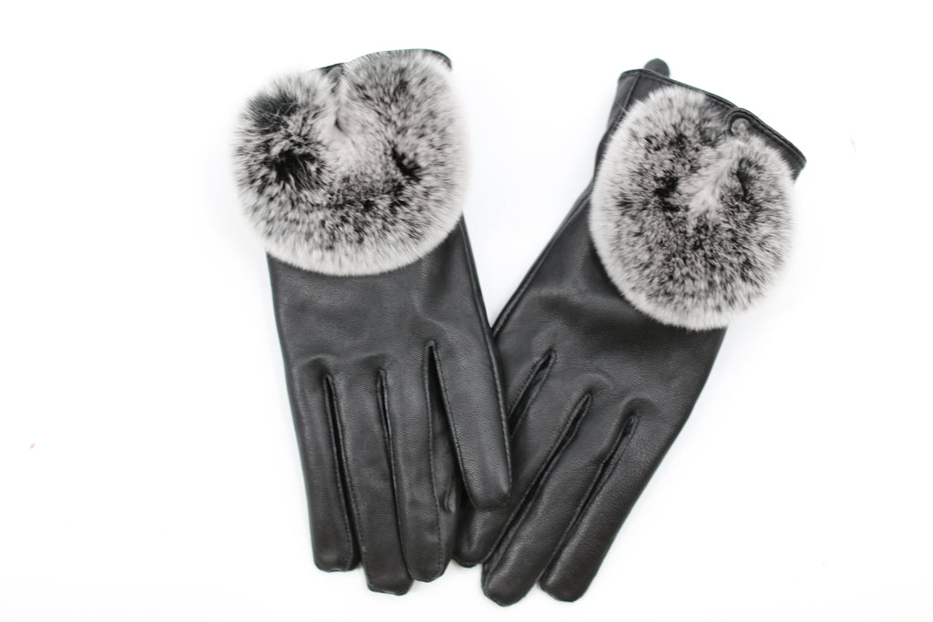 Fur Leather Gloves